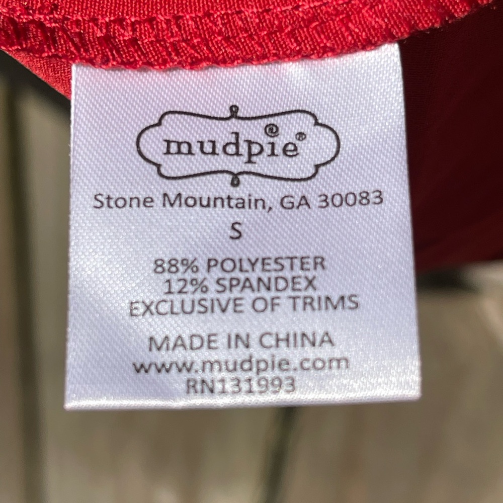 Mud Pie Red Ruffle Neck Mini Dress - Picture 6 of 10